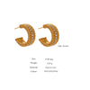 Geometric Weave Gold Hoop Earrings with Cubic Zirconia – 18K Gold Plated