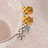 Textured Geometric Hoop Earrings – 18K Gold Plated Stainless Steel