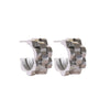 Textured Geometric Hoop Earrings – 18K Gold Plated Stainless Steel